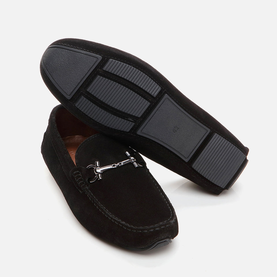 Genuine Leather Black Men's Loafer