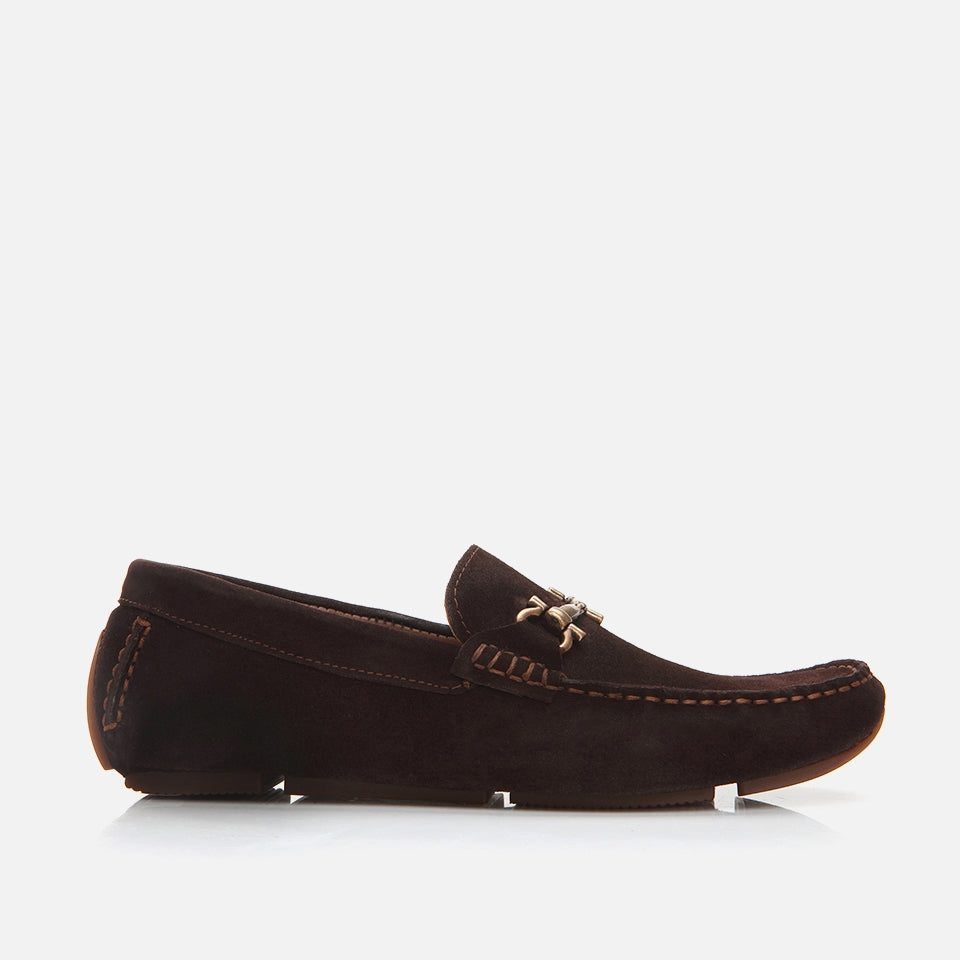 Men's Brown Leather Loafers - Genuine Leather