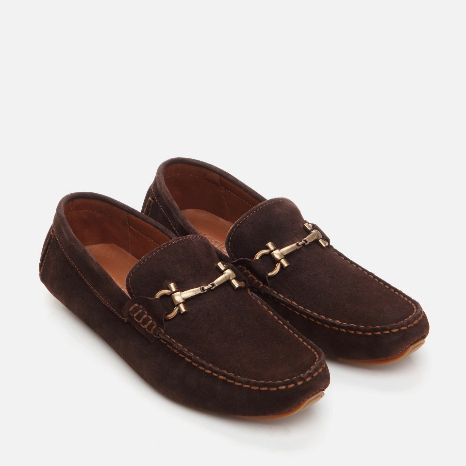 Men's Brown Leather Loafers - Genuine Leather
