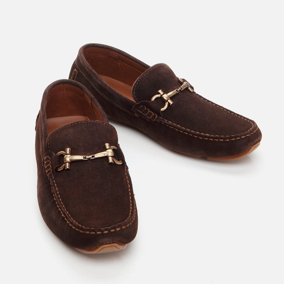 Men's Brown Leather Loafers - Genuine Leather