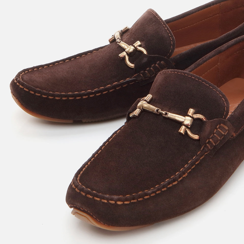 Men's Brown Leather Loafers - Genuine Leather