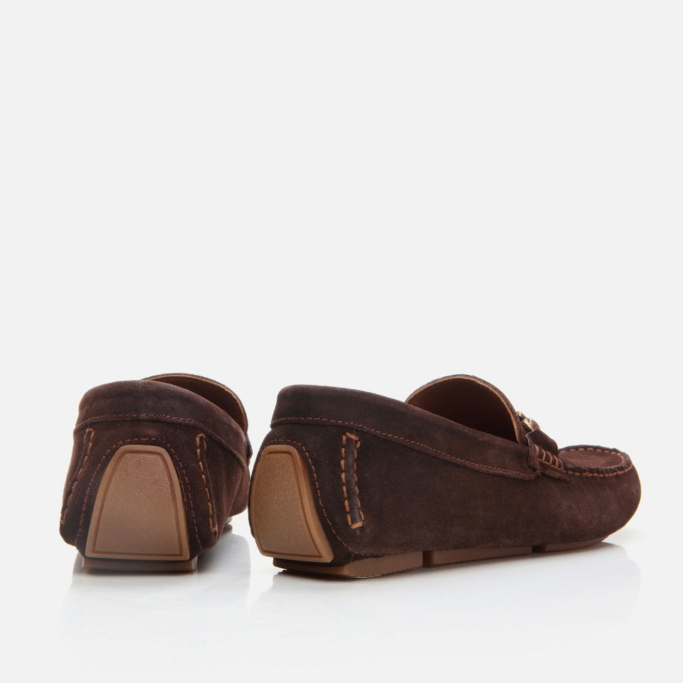 Men's Brown Leather Loafers - Genuine Leather