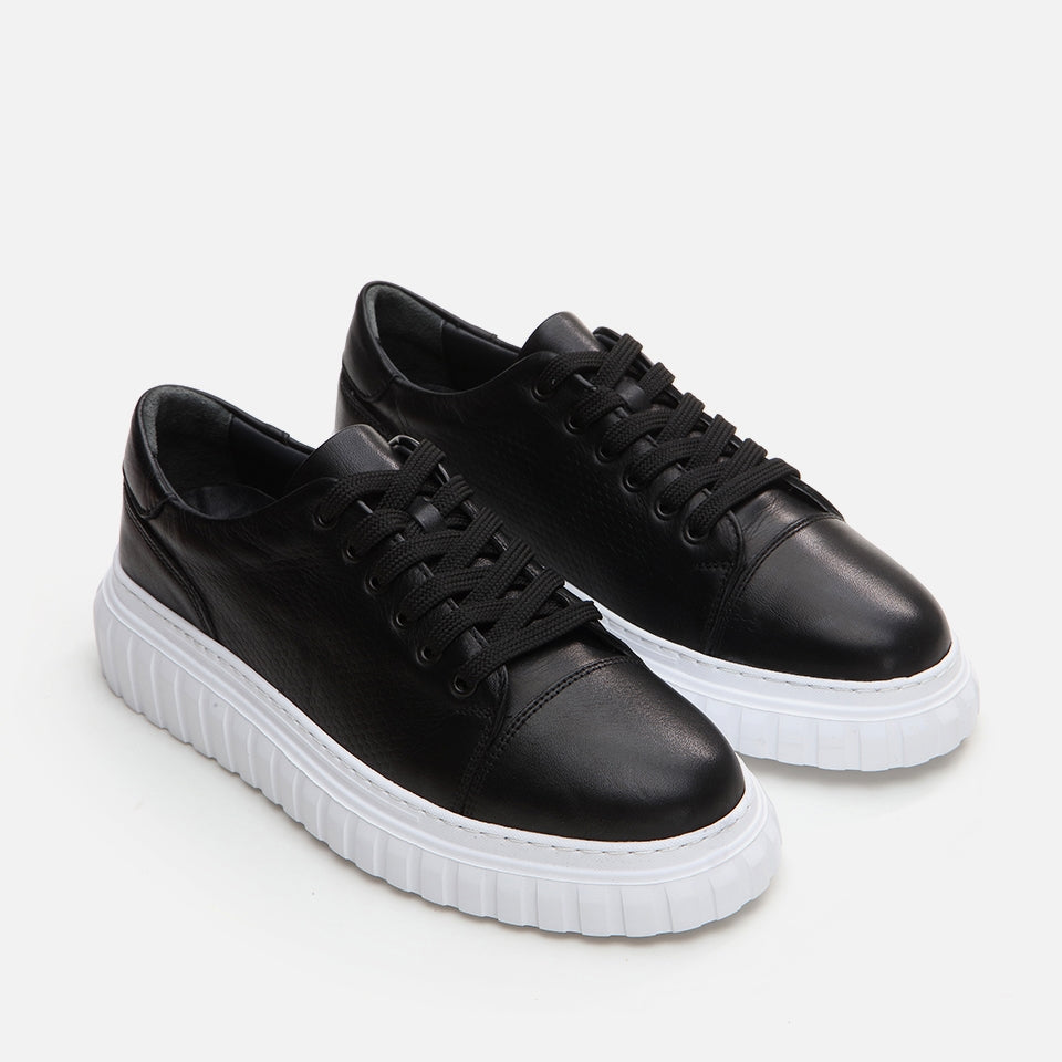 Genuine Leather Black Men's Casual Shoes