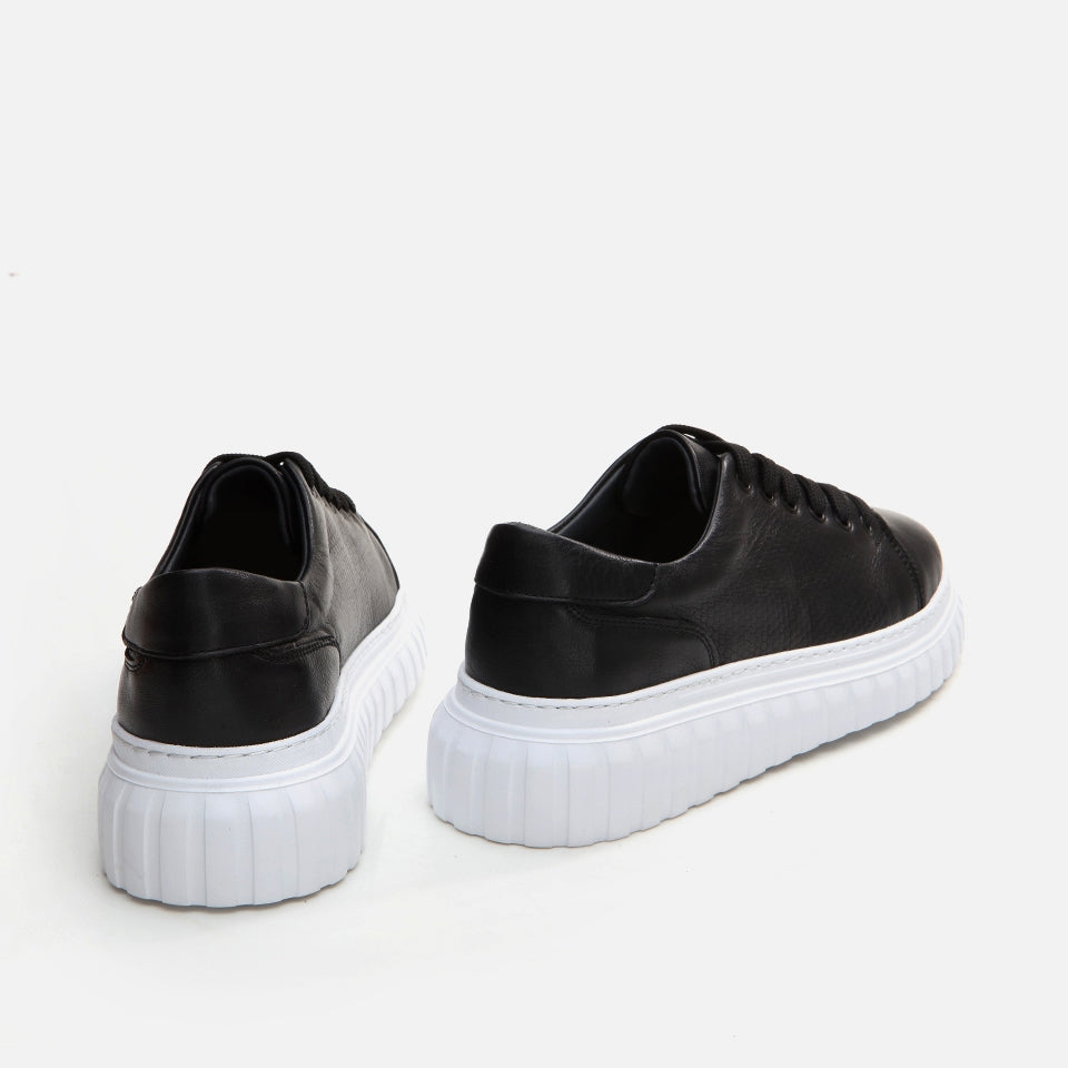 Genuine Leather Black Men's Casual Shoes