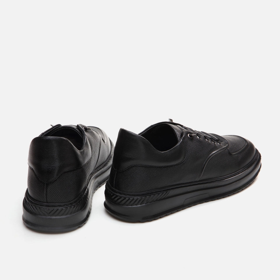 Genuine Leather Black Men's Casual Shoes