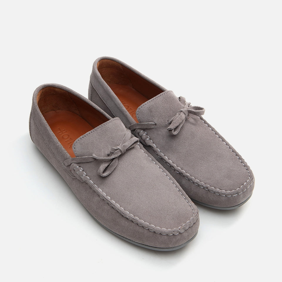 Genuine Leather Gray Men's Loafer