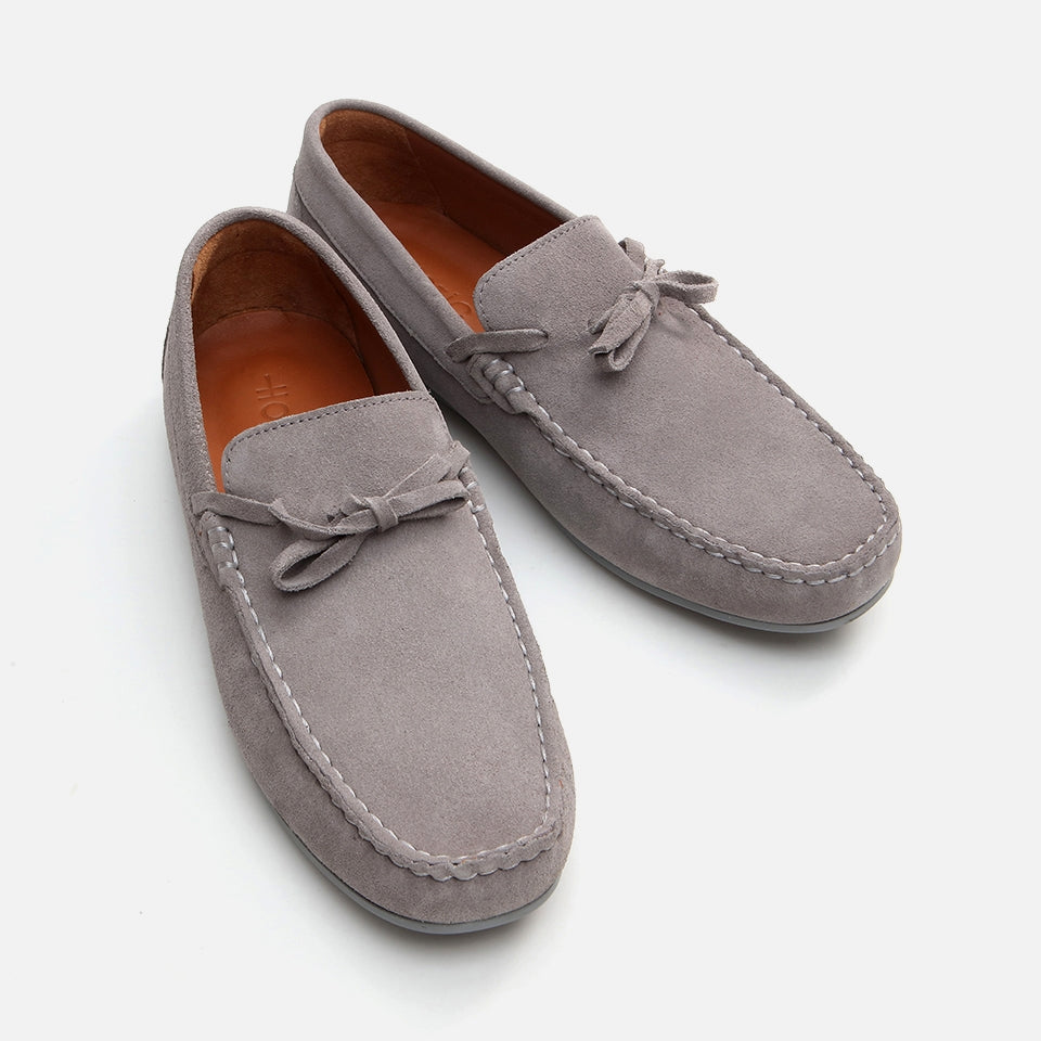 Genuine Leather Gray Men's Loafer