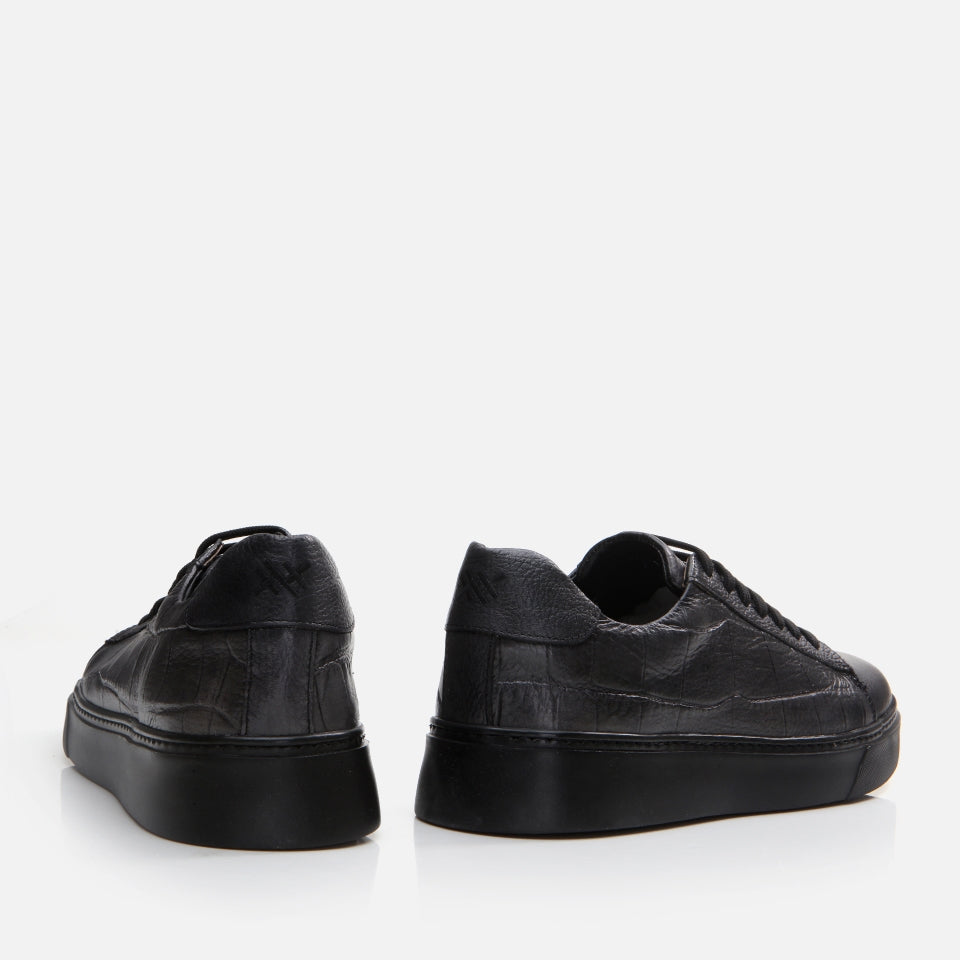 Genuine Leather Black Men's Casual Shoes