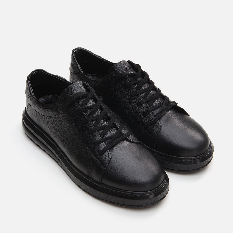 Genuine Leather Black Spring Men's Casual Shoes