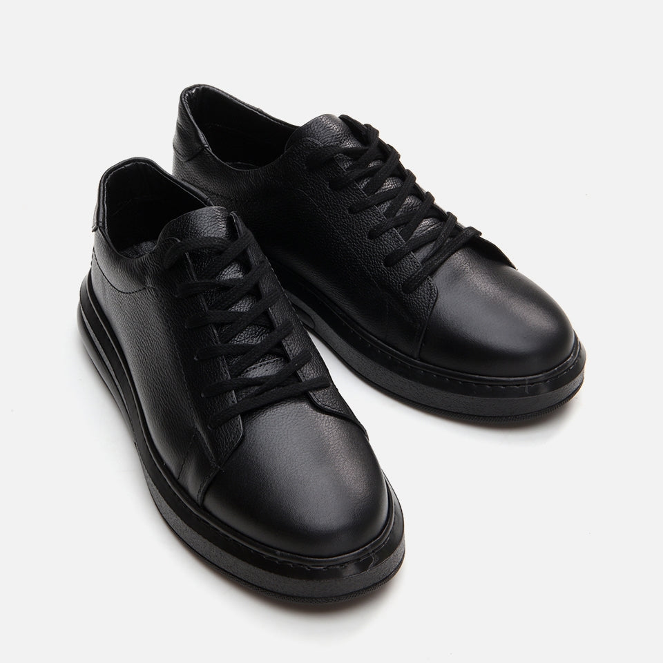 Genuine Leather Black Spring Men's Casual Shoes