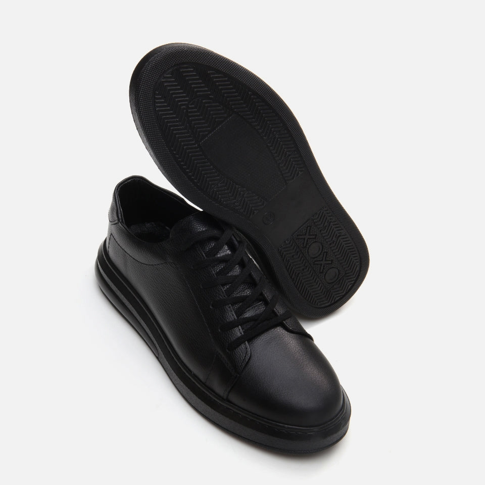 Genuine Leather Black Spring Men's Casual Shoes