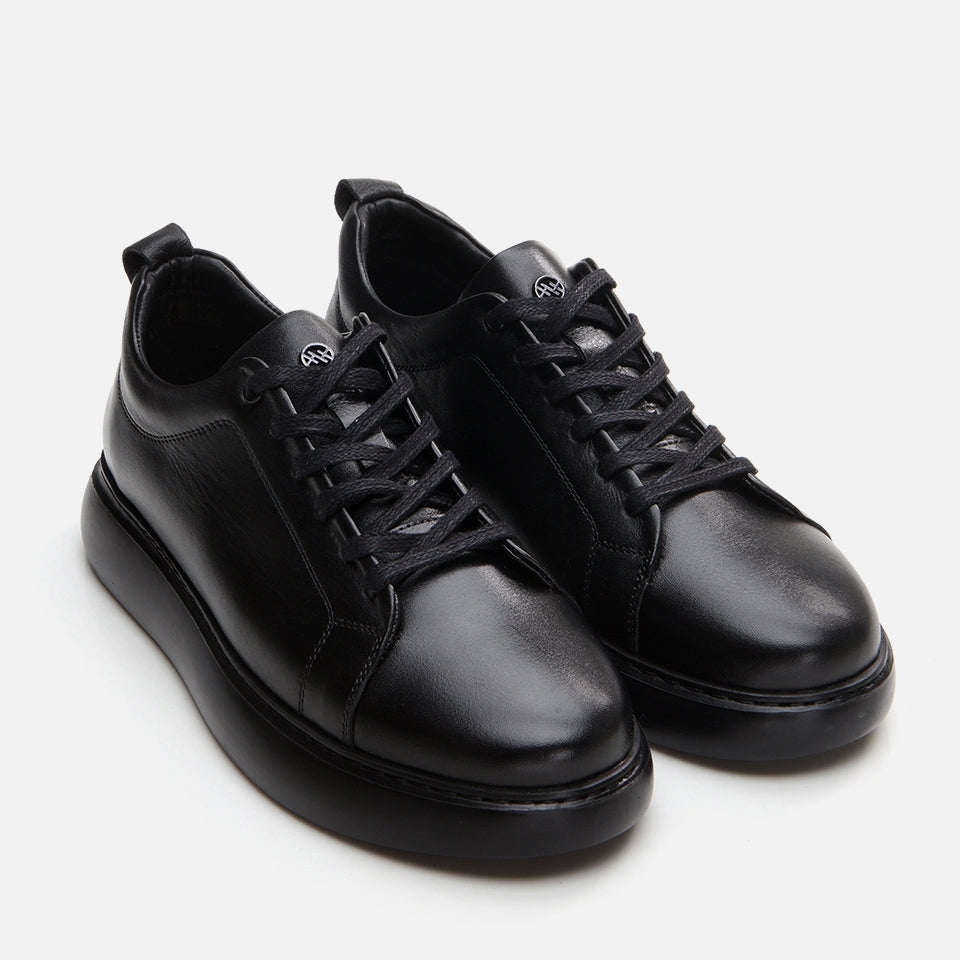 Best Genuine Leather Black Men's Casual Shoes
