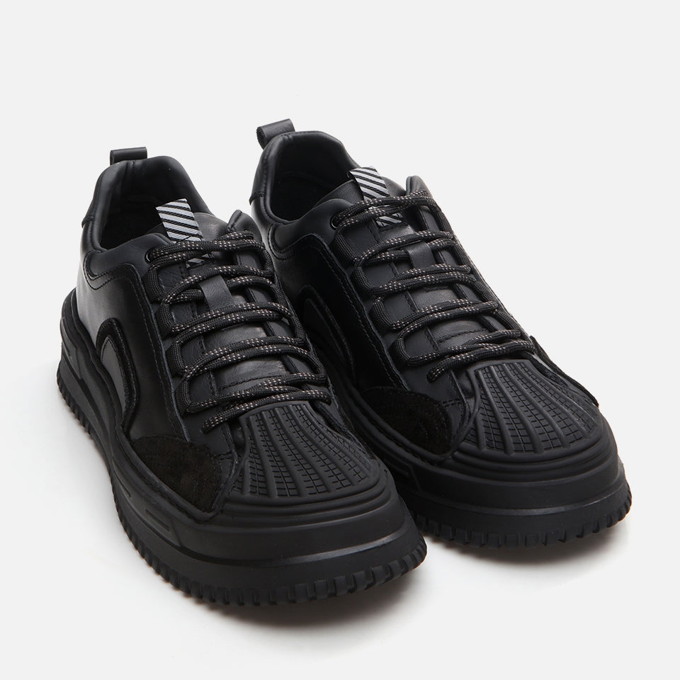 Genuine Leather Black Men's Casual Shoes