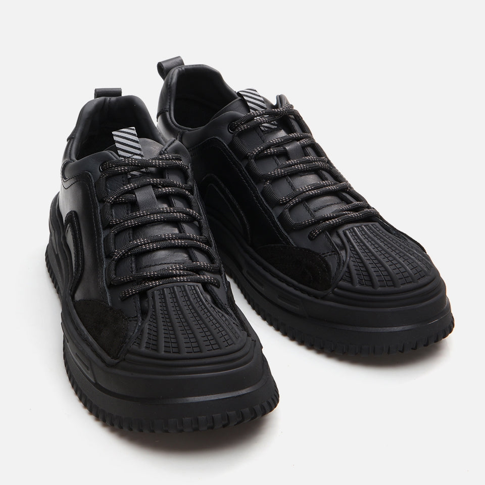 Genuine Leather Black Men's Casual Shoes