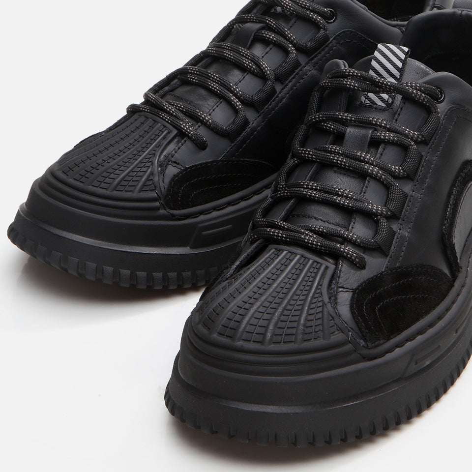 Genuine Leather Black Men's Casual Shoes