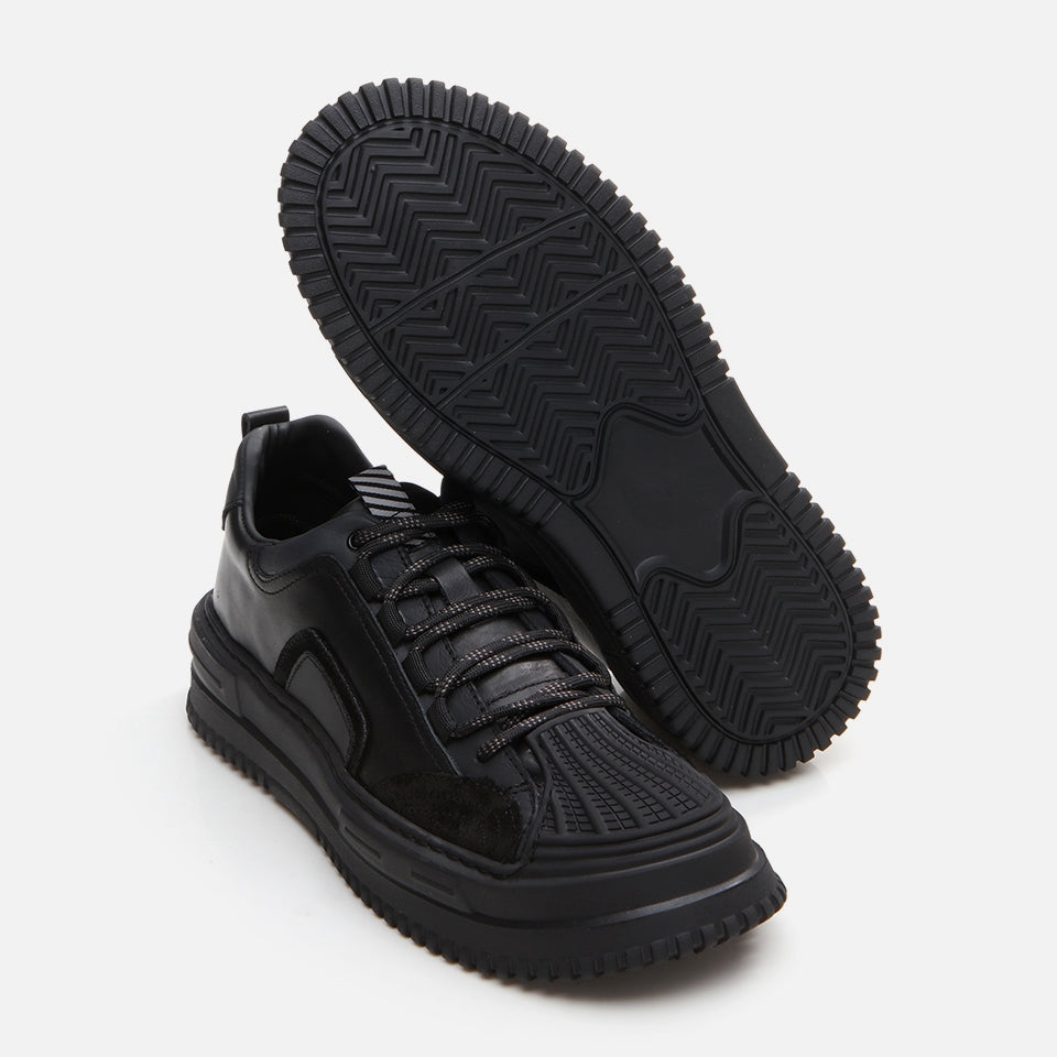 Genuine Leather Black Men's Casual Shoes