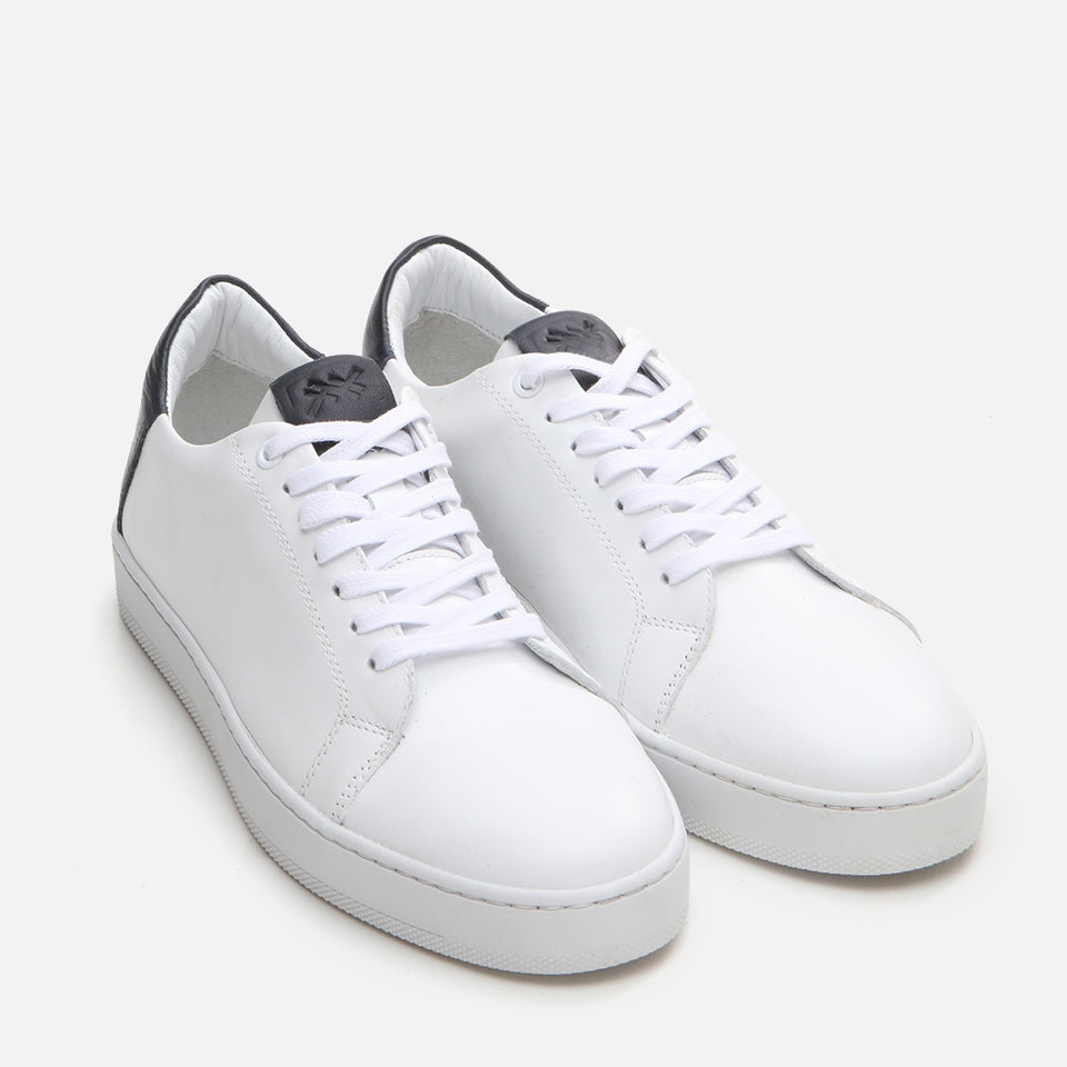 Genuine Leather White Men's Casual Shoes
